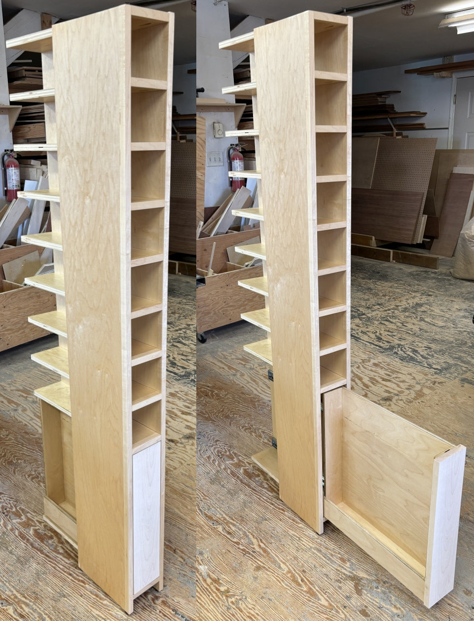 CUSTOM storage beside fridge