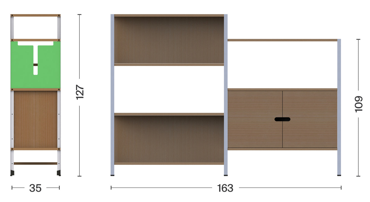 TEEE shelving system S80-127-2B