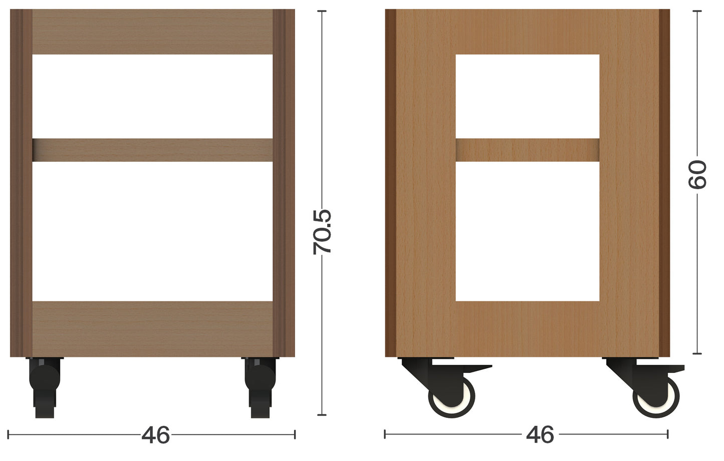 CHARIO 60-46-46 office cart