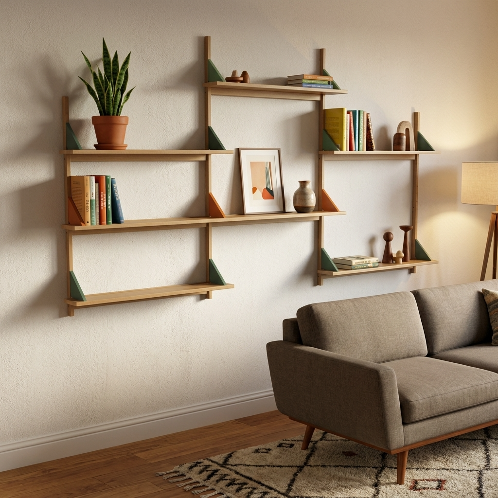 NARROW wall mounted shelves