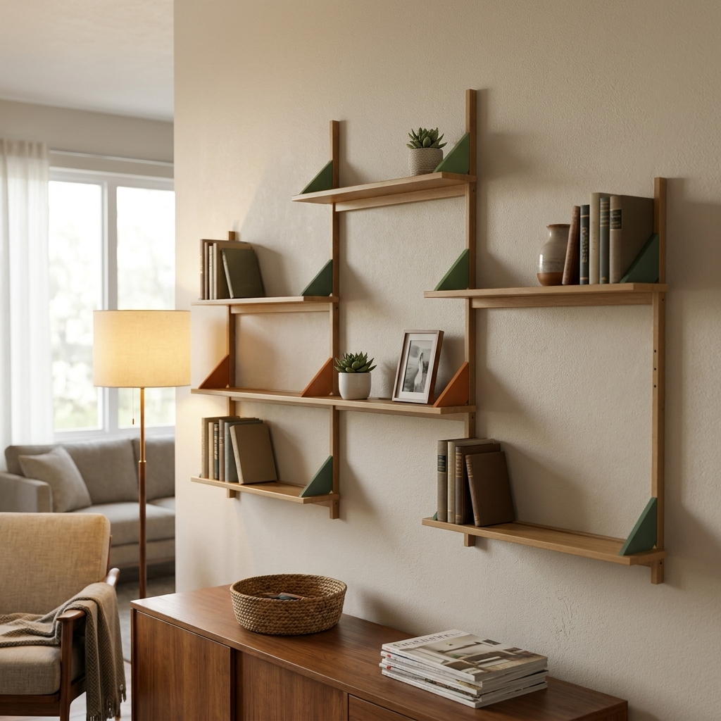 NARROW wall mounted shelves