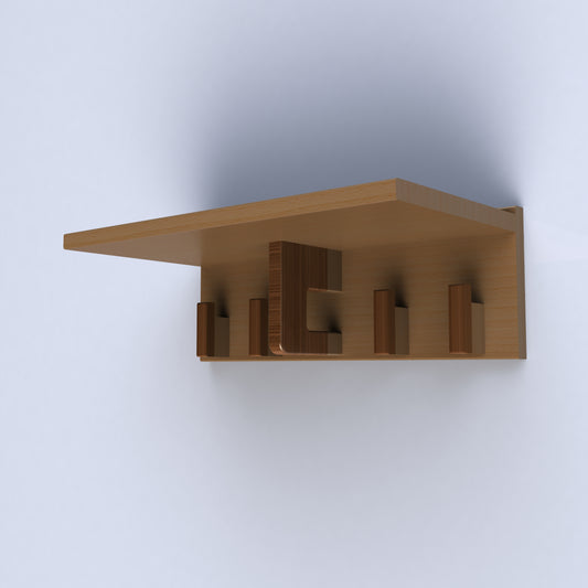 HOOK J50-4h-1s (coat hooks and hat shelf)