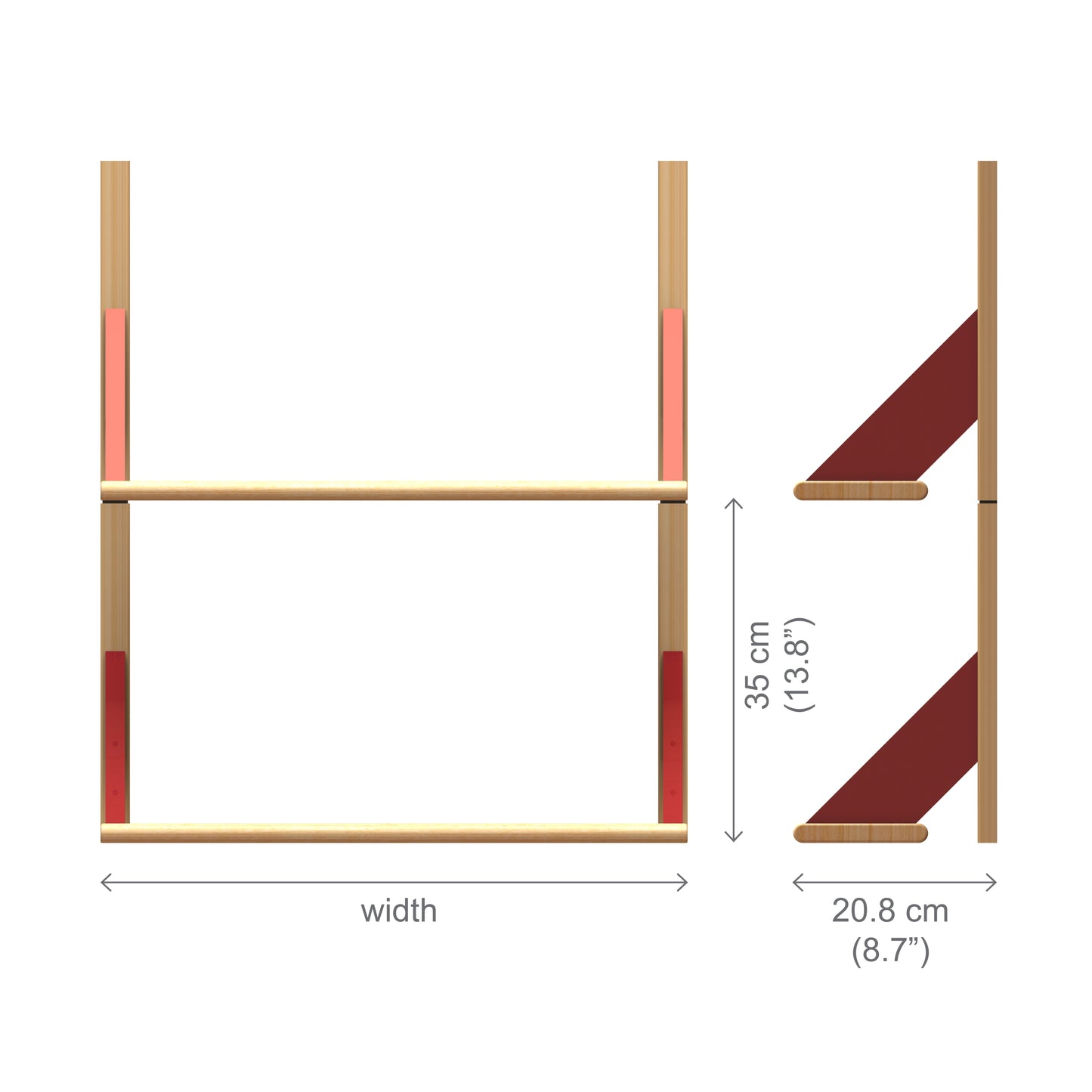 Straight and Narrow Shelves