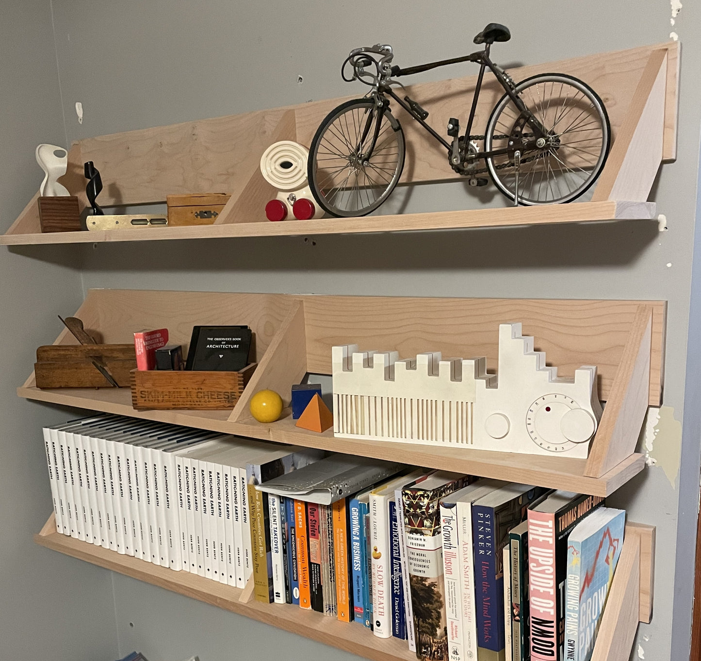 NARROW wall mounted bookshelves
