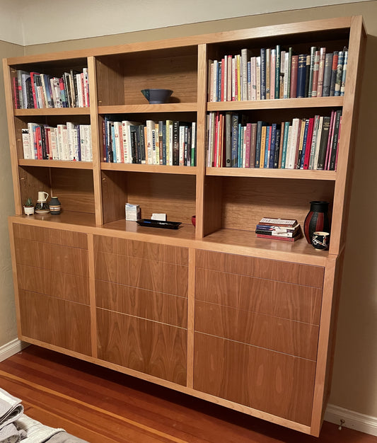 Floating bedroom cabinet