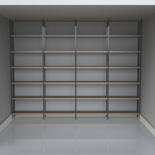 TEEE S80-249-4 modular shelving system (built in)