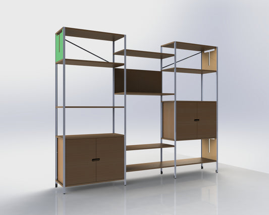 TEEE shelving system S80-201-3B